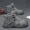 Botas Táticas de Cano Alto com Solado Rígido Resistentes ao Desgaste Botas de Deserto Botas de Combate para Esportes ao Ar Livre Botas Casuais para Treinamento Sapatos Respiráveis para Caminhada para Homens