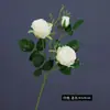 3 Cabezas de Flores Artificiales de Rosa, Flores Artificiales, Decoraciones de Mesa para el Hogar, Decoraciones para Escenas de Boda, Rosas Decorativas, Flores Artificiales de Rosas Pequeñas