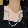 Cadena Larga Vintage de Perlas de Agua Dulce Naturales y Citrino de Alta Calidad de 5-6 mm con Múltiples Estilos de Uso