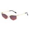 Gafas de Sol Metálicas Ojo de Gato, Gafas de Personalidad Estilo Europeo y Americano Poligonales, Gafas de Sol con Forma de Diamante Y2K Cyber Technology Runway de Amazon