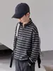 Ropa para niños, sudadera de otoño para niños, nuevo estilo 2026, para niños mayores, colección de otoño y primavera, top a rayas moderno