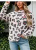 Amazon Moda Otoño e Invierno Nuevo Suéter de Punto Jacquard Floral Cepillado Suave para Mujer, Suéter de Manga Larga con Cuello Redondo