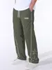 Nuevos Pantalones Bordados con Estrella de Alta Calle Europeos y Americanos Transfronterizos de Amazon para Hombre, Pantalones Deportivos Casuales Estilo Americano