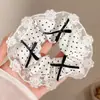 Pañuelo Cuadrado a Cuadros Estilo Coreano para el Cabello, Goma Elástica Estilo Perezoso, Cuerda para Moño de Gama Alta, Goma para el Cabello Dulce