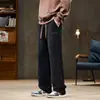 Fabricante Original Calças Casuais Wide-Leg Masculinas Outono e Inverno Esportivas Calças de Moletom de Veludo Calças Retas Largas Roupa de Trabalho Calças Masculinas