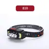 Lanterna de cabeça LED recarregável Amazon, luz de alta intensidade, longa duração da bateria, à prova d'água, montada na cabeça, com sensor de movimento, para atividades ao ar livre e pesca, atacado