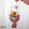 Ramo de Girasol de Lana Terminado Rosa Tejida Regalo Día de San Valentín 520 Flor Tejida Venta al por Mayor Flor Artificial