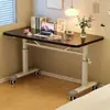 Mesa de noche para uso doméstico, mesa ajustable en altura manual y móvil con ruedas, escritorio de escritura pequeño para estudiantes, mesa de estudio para niños con ruedas