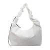 Bolso de lona transfronterizo de gran capacidad para mujer, nuevo bolso de hombro casual plisado de verano 2026, elegante bolso con forma de albóndiga