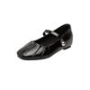 Zapatos de Mujer con Tacón Oculto 2026 Verano Nuevo Estilo Zapatos de Cuero Suave de Boca Baja para Combinar con Faldas, Zapatos Mary Jane Suaves y Cómodos con Suela Blanda