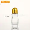 Aceite de Masaje 50ml Botella Grande con Bola Rodante Redonda de Vidrio Transparente 30ml Producto para el Cuidado de la Piel Cosméticos Medicinales Botella Dispensadora con Bola Rodante