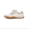 En Stock Miu Nuevo Modelo Suela de Galleta Zapatos de Entrenamiento Alemanes para Mujer, Tenis Casuales con Cordones de Cuero Genuino, Zapatos Deportivos Versátiles tipo "Dad Shoes"