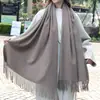 Bufanda Chal de Lana con Acabado de Lujo, Bufanda Blanca Versátil para Mujer, Nuevo Modelo Invierno 2026, Bufanda de Cachemira de Color Sólido al por Mayor