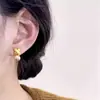 TikTok Explosiones Aguja de Plata S925 Chapado en Cobre Oro Real Estilo Portuario Retro Oro Cruz X Perla Pendientes Simples de Lujo Ligero