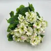 Atacado de Fábrica Suporta Personalização de Flores Artificiais, Flores Artificiais de Begônia de 9 Cabeças, Flores Artificiais de Gerânio, Flores de Seda para Casa