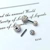 Pendientes Minimalistas Coreanos Simples y Elegantes con Bolas Dobles de Diamante, Tornillos para Cartílago de la Oreja para Mujer, Pendientes de Moda 4/6mm 1.2 Joyería para Piercing