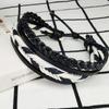 Pulsera Exótica Nueva Pulsera Creativa Europea y Americana Tejida a Mano Cuerda de Algodón Cáñamo y Cuero de Vaca Pulsera Original