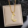 Nuevos Collares con Letras Inglesas Incrustadas de 26 Diamantes para Hombres, Joyería Popular Creativa Incrustada de Diamantes Europea y Americana, Accesorios de Colgantes DIY para Mujeres