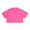 Camiseta de manga corta personalizada para mujer de 210 g, tops para mujeres petite, ropa de primavera para mujer al por mayor, camiseta estilo americano de algodón puro