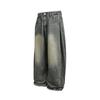North Boundary Roupa Masculina Estilo Americano Marca Tendência Outono 2025 Novo Jeans Vintage Desgastado Masculino Harem Largo Calças Largas