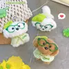 Muñeco de Peluche Lindo de Perro con Gafas de Trébol de Cuatro Hojas, Llavero Colgante, Exquisita Decoración para Mochila, Muñeco de Máquina de Garra