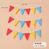 Decoración de Pastel Bandera Triangular de Goma Suave Bandera de Color Bandera de Tirar Tarjeta para Insertar Decoración de Mesa de Postre de Cumpleaños Infantil Bandera Triangular Colorida