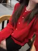 Suéter cárdigan de punto suave y cómodo para mujer, estilo japonés y coreano, cuello redondo, nueva colección de otoño, casual, adelgazante, color liso, de punto de un solo pecho