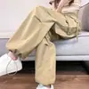 Nuevos Pantalones Cargo de Seda Helada de Secado Rápido 2025 para Mujer, Pantalones de Senderismo Leggings Finos de Cintura Alta con Cordón, Pantalones Deportivos Harem Americanos