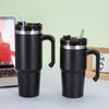 Copo de carro com alça 20oz/30oz transfronteiriço aço inoxidável 304 camada dupla vácuo copo térmico grande capacidade portátil com canudo