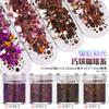 Kit de glitter para nail art, lantejoulas, pó de glitter, gradiente Azul Roxo 123mm, esmalte misto, joia, cola, material de gota