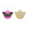 Mariposa Colorida Goteo de Aceite Joyería Accesorios Colgante de Aleación DIY Collar Llavero Cadena para Teléfono Móvil Colgante Material Hecho a Mano