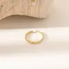 Anillo de Diamante Vintage Estilo Francés con un Toque de Lujo, Anillo de Piedra Preciosa para Mujer, Acero de Titanio Diseño Abierto, Joyería que No se Desvanece al por Mayor