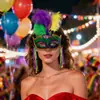 Máscara de Meio Rosto Carnaval Mardi Gras Festa Máscara para Olhos Transfronteiriça Brasil Nova Orleans Joias Acessórios Roupas