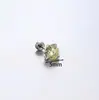 Aretes de Zirconia de Colores Escama y Garra de Dragón con Rosca Externa Convertibles a Aretes de Cartílago para Oreja Planos de Acero de Titanio/Aleación de Titanio G23 con Rosca Interna