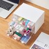 Caja de almacenamiento de cosméticos para estudiantes, cajón transparente para dormitorio, papelería, bolígrafo, compartimento que aumenta la altura, caja de almacenamiento