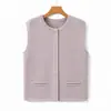 Otoño 2026 Nuevo Chaleco de Punto sin Mangas con Cuello Redondo Chaqueta Cárdigan Estilo Corto Ropa para Mamá Mujer