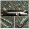 Papel Tapiz de Pared de Fondo para el Hogar Bohemio con Patrón Retro Pegatina de Pared Autoadhesiva Pegatina Impermeable a Prueba de Humedad Papel Tapiz de Decoración para Renovación