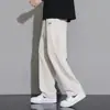 Pantalones casuales de secado rápido de seda de hielo para niños 2025 verano nuevos pantalones rectos caqui delgados transpirables pantalones deportivos