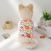 Cão pequeno gato cão floral princesa vestido gato pet saia saia do cão