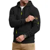 Ropa de hombre transfronteriza AliExpress ropa de trabajo resistente estilo americano chaqueta con capucha multibolsillos talla grande sudadera casual deportiva de corte holgado