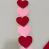 Guirnalda Banderín Corazón de Fieltro Día de San Valentín Corazón de Amor Bandera Cortina de Puerta Fiesta de Bodas Decoración en Forma de Corazón Cinta de Corazón de Amor