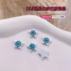 Joias de liga para unhas cor dopamina adesivo estrela de cinco pontas estrela do amor flor diamante acessórios decorações de unhas