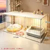 Jaula para gatos de uso doméstico, interior, con espacio libre extragrande, inodoro integrado, villa panorámica para gatos, apta para todas las estaciones