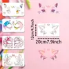 Modelo de Pintura Facial Transfronteiriça para Crianças Placa de Pintura com Estêncil DIY Ferramenta Auxiliar Adequado para Maquiagem de Palco, Pintura Facial e Cantos dos Olhos