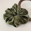 Scrunchie de Veludo Liso Outono e Inverno Estilo Coreano Pelúcia Tamanho Grande Versátil para o Dia a Dia Prendedor de Cabelo Estilo Preguiçoso Acessório de Cabelo Flor