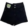 Shorts de mezclilla negros para mujer, ropa de verano para chicas un poco rellenitas, elegantes y de corte holgado, adelgazantes, talla grande, shorts de corte A para tipos de cuerpo con forma de pera