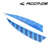 Plumas de Flecha Rayadas de 4 Pulgadas con Forma de Escudo/Gota de Agua de Pluma Real Plumas de Pavo Plumas de Flecha para Arco de Caza Tradicional DIY en Stock