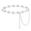 Corrente de cintura de metal prateado estilo boho vintage para mulheres, acessório de cinto de nicho de alta qualidade com estilo étnico para combinar com saias