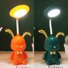 Lámpara de escritorio enchufable con protección para los ojos, ideal para estudiantes universitarios, lectura, aprendizaje, dormitorio, mesita de noche, regalo creativo con dibujos animados.