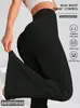 Pantalones de Yoga de Pierna Ancha con Hilo Tk Estilo Europeo y Americano Transfronterizos para Mujer, de Cintura Alta, Control de Abdomen, Ligeramente Acampanados, Pantalones Largos Deportivos para Fitness